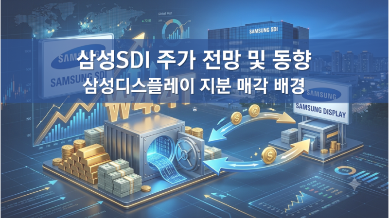삼성SDI 주가 전망 목표가, 4.4조 실탄 확보, 삼성디스플레이 지분 매각 배경, 북미 ESS, 전고체 ....