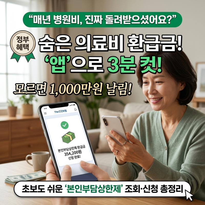 본인부담상한제 환급금 조회 방법 The건강보험 앱 신청 절차 정리