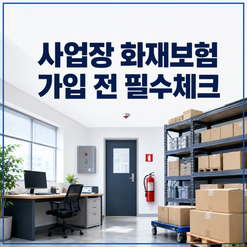 사업장 화재보험 가입 전 필수 체크 !