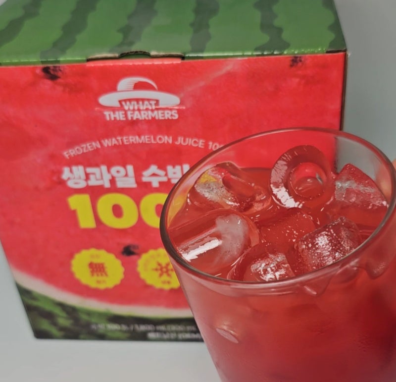 냉동수박주스 만들기 대신 간편하게 왓더파머스 생과일 수박쥬스