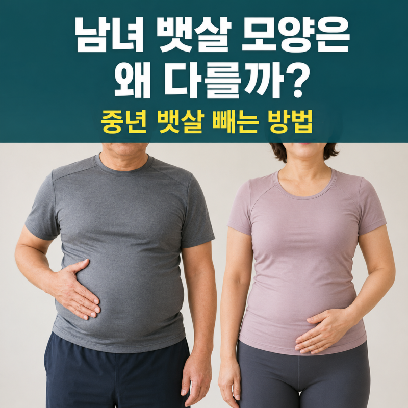 남녀 뱃살 모양은 왜 다를까? 중년 뱃살 원인과 빼는 방법 총정리