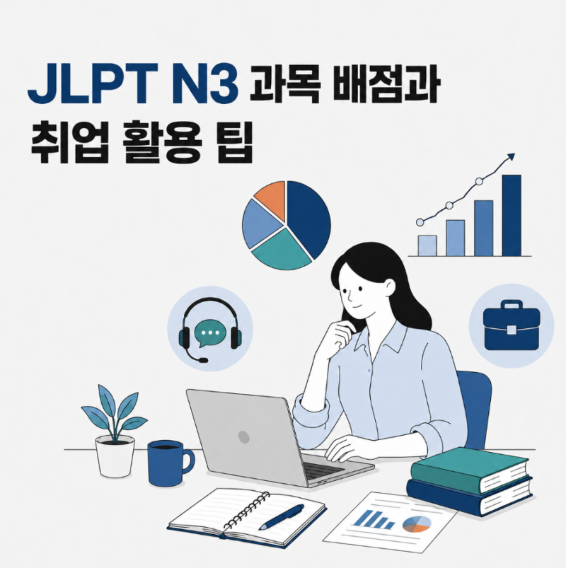 JLPT N3 시험 과목별 배점과 합격률, 취업 활용 방향