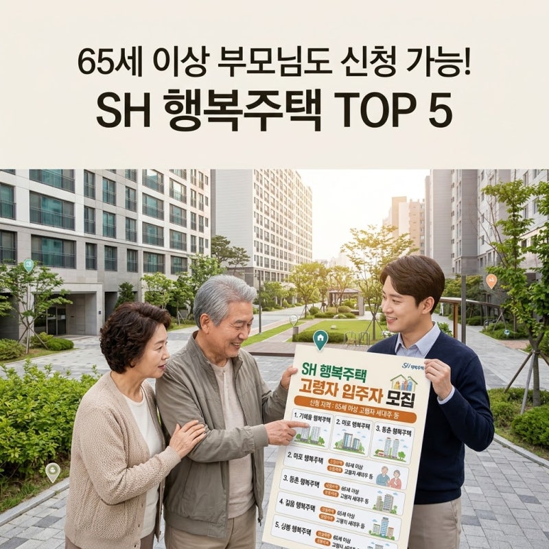 65세 이상 부모님도 신청할 수 있습니다… SH 행복주택 2026년 2차 모집 총정리