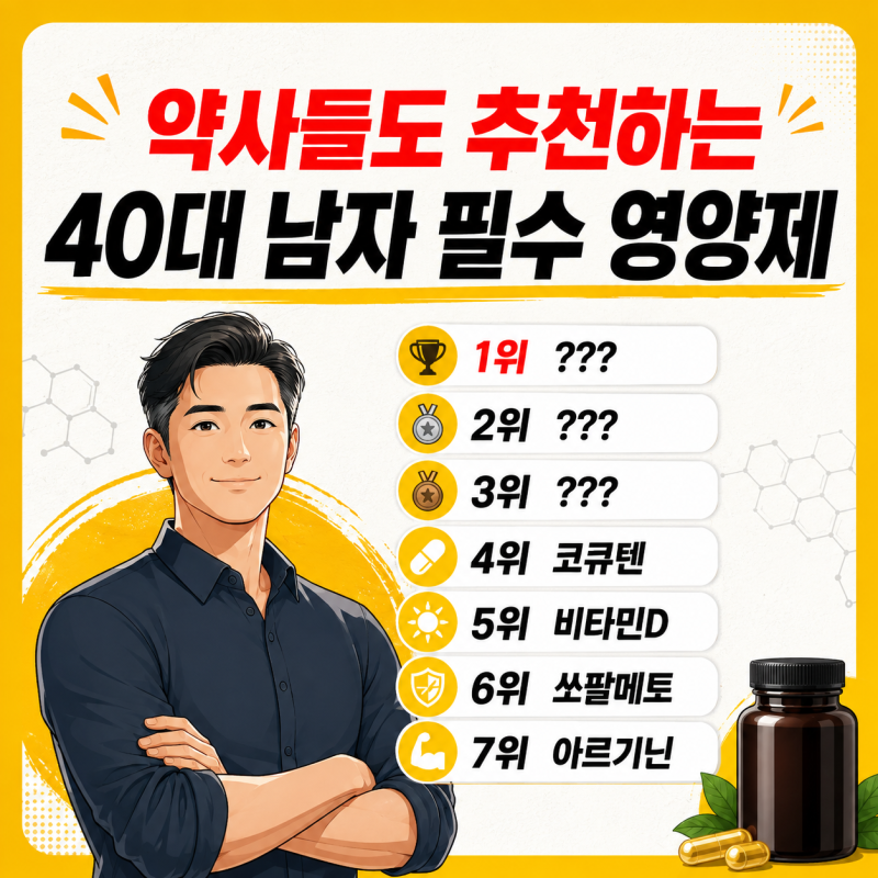 40대 남자 영양제 쏘팔메토 하나만 필수 남성영양제 라고 생각하셨나요?