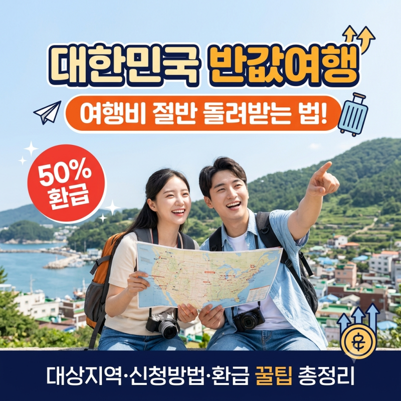 [대한민국 반값여행] 여행비 절반 돌려받는 법! 대상지역·신청방법·환급 꿀팁 총정리