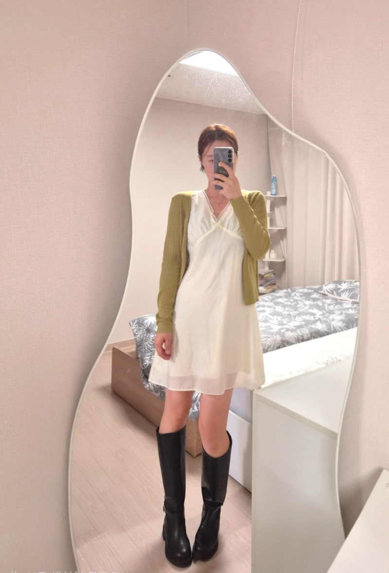 여리핏 여름 에어컨 대비 냉방템 추천 여름가디건✨ 스파오 썸머 골지 가디건 올리브그린 내....