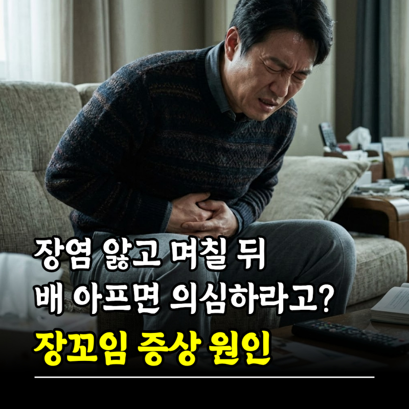 장염 앓고 며칠 뒤 배 아프면 의심하라고? 장꼬임 증상 원인 치료