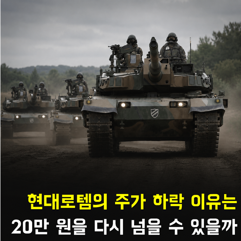 현대로템 주가 하락 이유 '여기'에 있었다, 20만 원을 다시 넘을 수 있을까