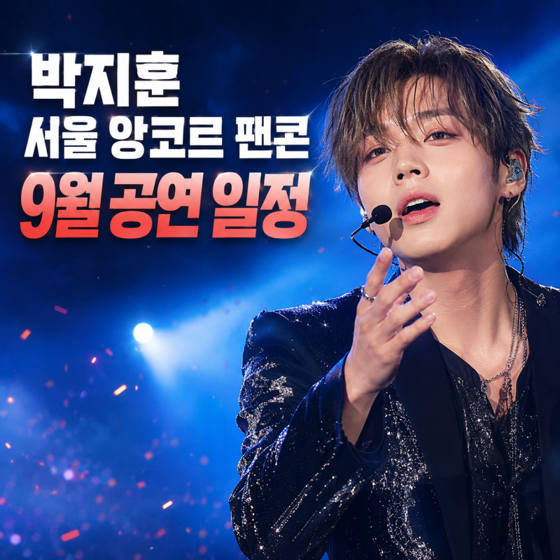 박지훈 콘서트 서울 앙코르, 9월 잠실 피날레 예매 일정은?