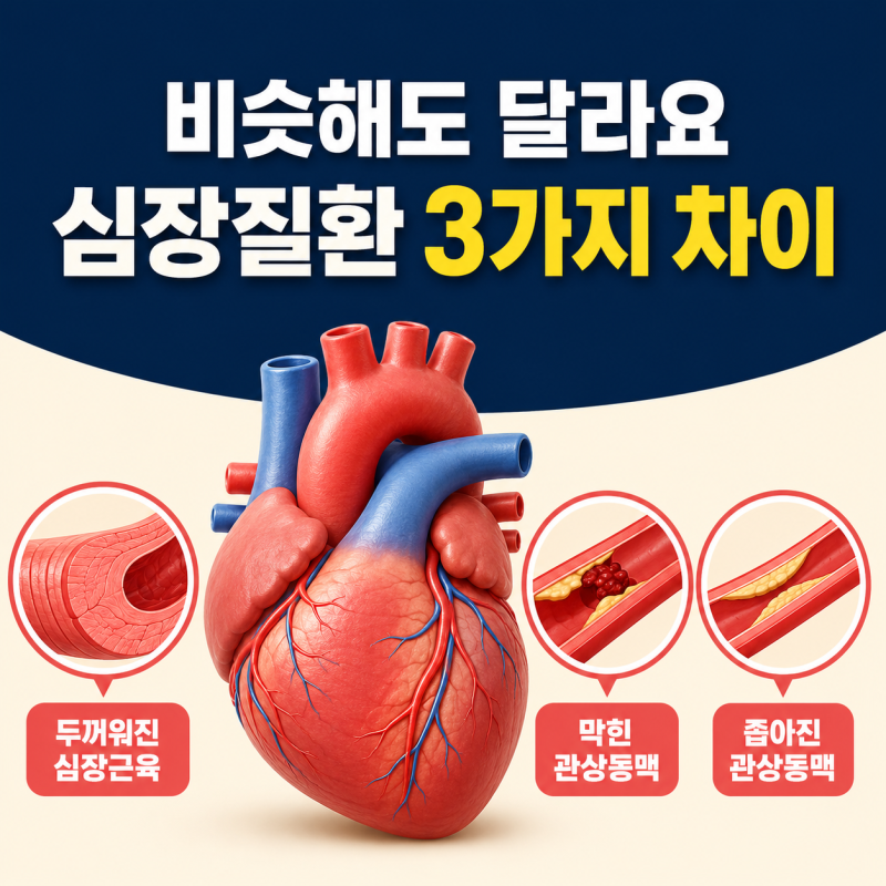 심근비대증·심근경색·협심증 차이, 헷갈리는 심장질환 정리