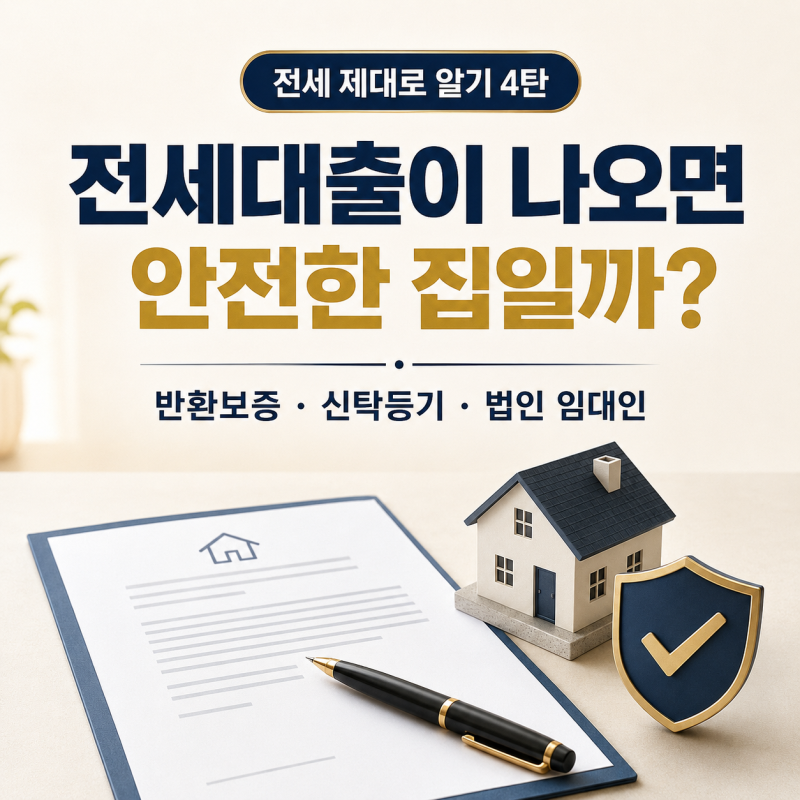 전세대출이 나오면 안전한 집일까? 반환보증·신탁등기·법인 임대인 확인법