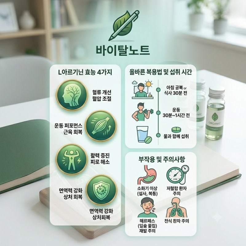 L아르기닌 효능 4가지와 부작용 올바른 복용법 총정리