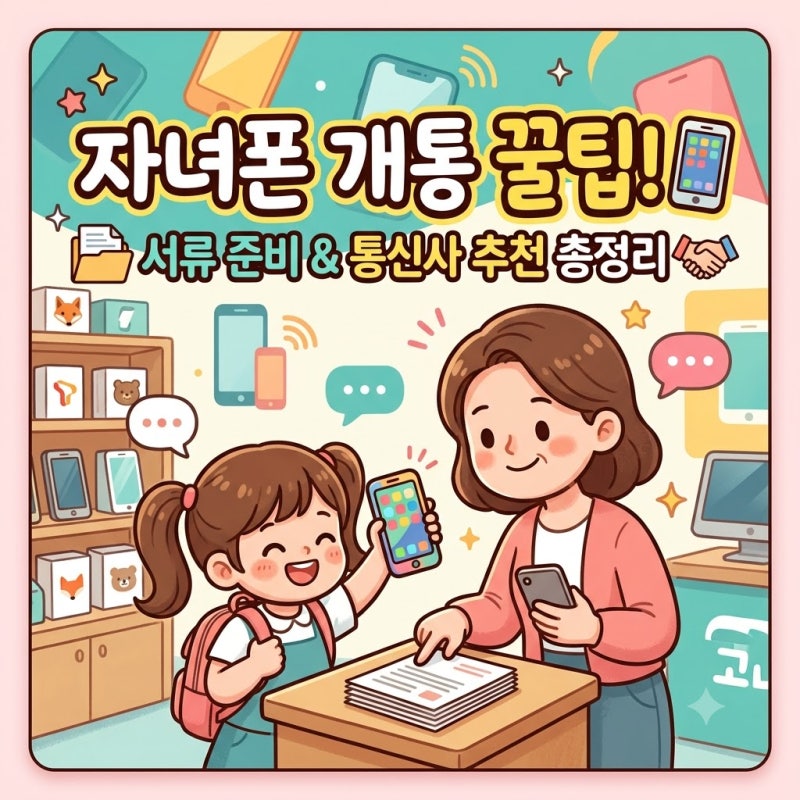 미성년자 휴대폰 개통 서류 3종 완벽정리! 헛걸음 없는 통신사별 꿀팁 (SKT/KT/LGU+)