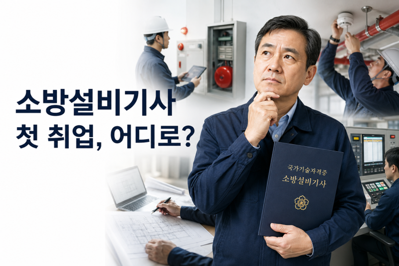 소방설비기사 첫 취업, 설계·점검·공사·감리·방재실 중 어디가 유리할까?