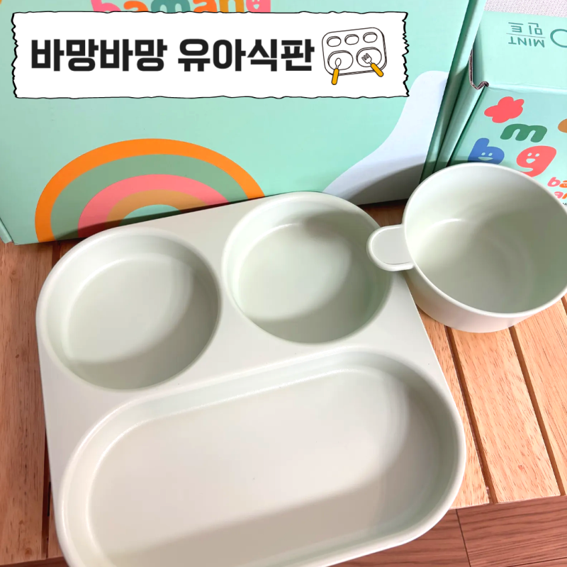 21개월 아기 이유식기 유아식 식판 바망바망 3구 식판 국그릇 세트