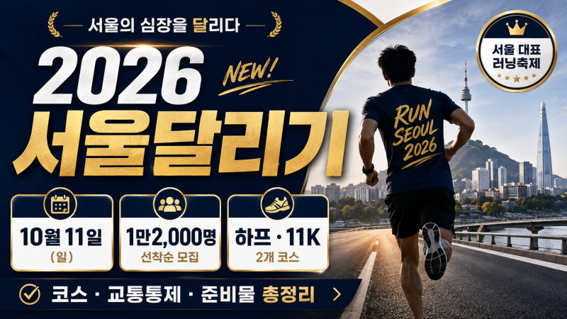2026 서울달리기 10월 11일 하프·11K 코스 교통통제 준비물 총정리