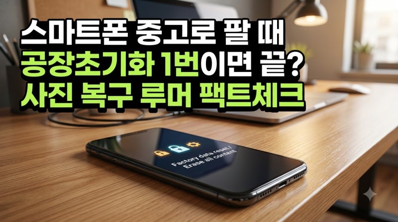 스마트폰 중고로 팔 때 '공장초기화' 한 번만 하면 사진 다 복구될까? (영구 삭제 팩트체크)