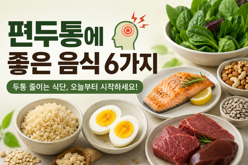 편두통에 좋은 음식 6가지, 머리가 자주 아프다면 식탁부터 살펴보세요