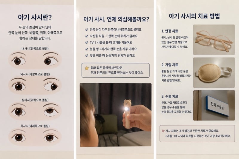 10개월 아기 사시 눈이 몰려보려 걱정됐던 이유