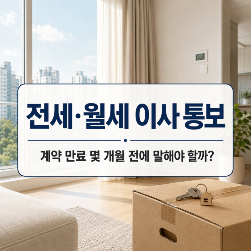 전세·월세 계약 만료 전 이사 통보, 언제 해야 할까? 2개월 기준 꼭 확인하세요