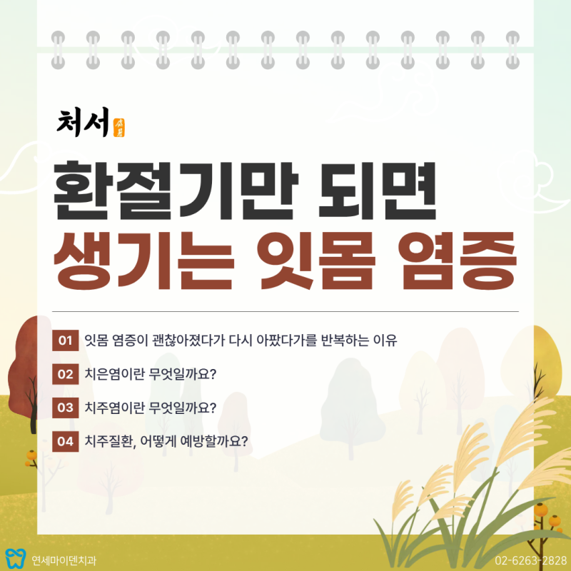 환절기마다 반복되는 잇몸 염증, 치은염부터 치주염까지 총정리