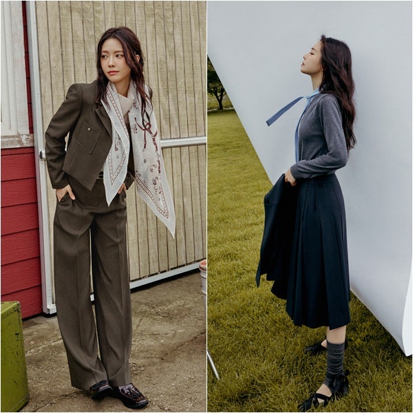 눈길 가는 손나은 가을 패션 화보, 제이제이지고트(JJ JIGOTT) 26 FALL 캠페인 속 여자 가을 크롭 ....