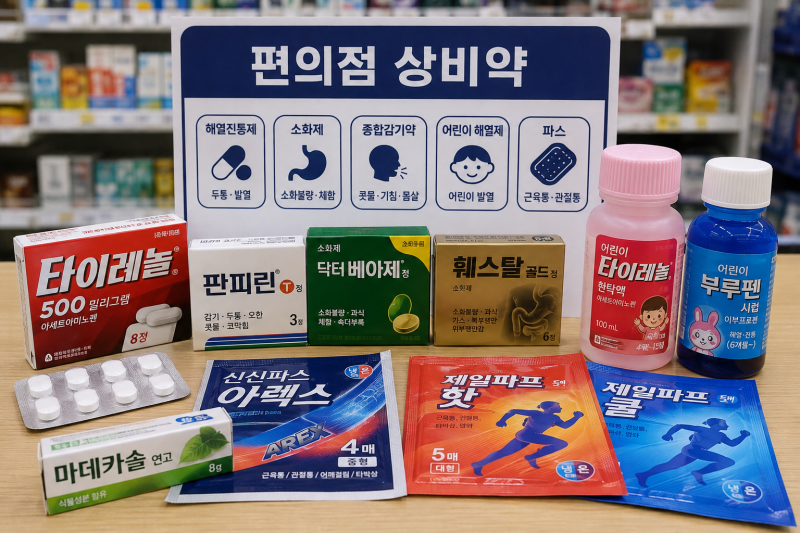 "이것까지 편의점에 있었네" 약국 닫았을 때 기억할 상비약 TOP5