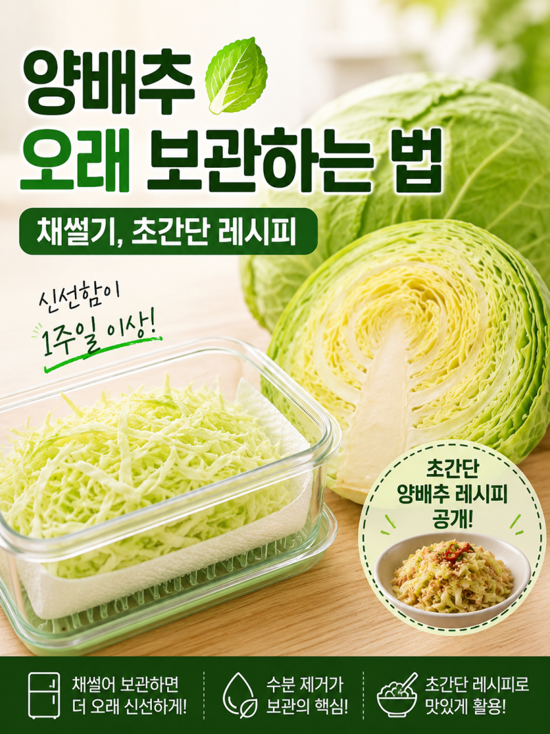 양배추 채썰기 오래보관하는법 양배추 채칼 활용 핵 쉬운 레시피까지!