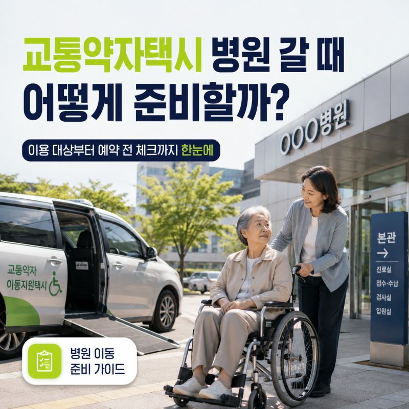 교통약자택시 병원 갈 때 이용하려면 어떻게 준비할까?