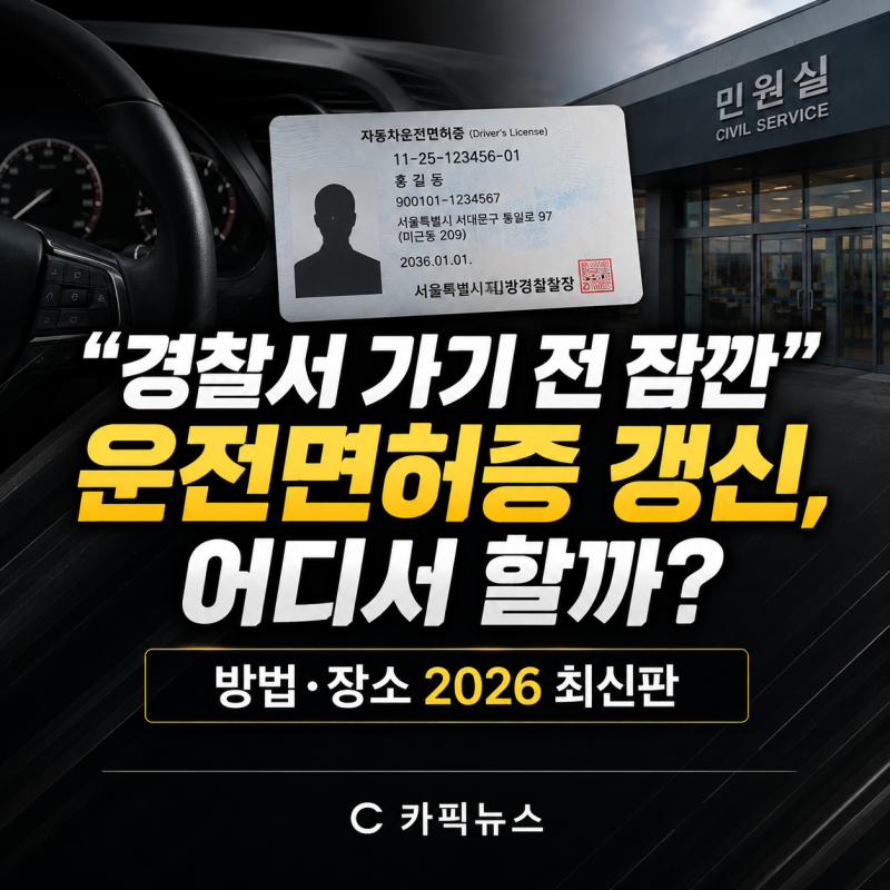 운전면허증 갱신방법 2026, "1종·2종 온라인 될까?" 가까운 경찰서·준비물까지