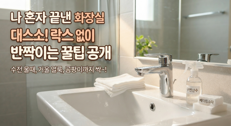 화장실 청소법 욕실 곰팡이 제거 베이킹소다 구연산으로 반짝반짝하게