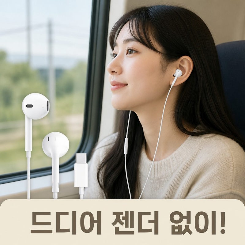 Apple 정품 이어팟 C타입 유선 줄이어폰 아이폰15 16 호환 정보