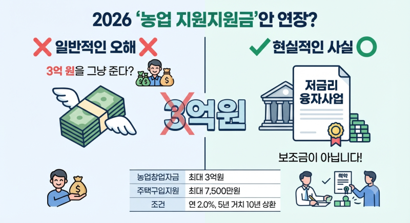 "귀농하면 3억 준다?" 2026년 귀농지원금의 진짜 진실 (보조금 vs 융자)