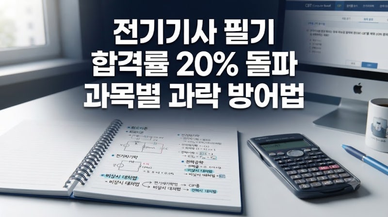 전기기사 필기 합격률 20% 돌파 과목별 과락 방어 공부법