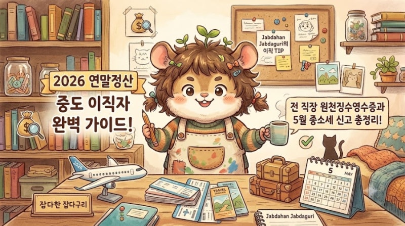 연말정산 중도 이직자 완벽 가이드! 전 직장 원천징수영수증과 5월 종소세 신고 총정리!