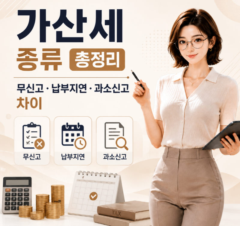 가산세 종류 총정리｜무신고·납부지연·과소신고 차이