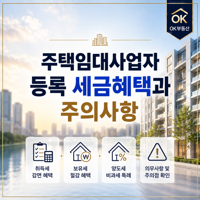 주택임대사업자 뜻 장점과 주임사 세금 감면 혜택 등록 방법 정리 송도 OK 부동산