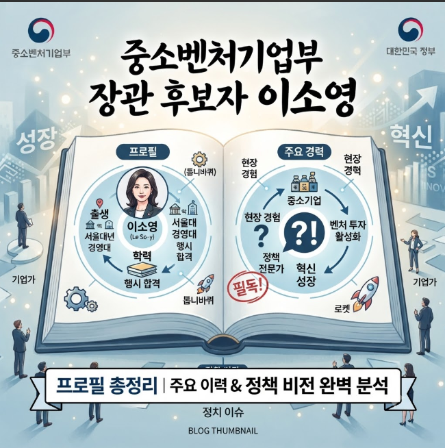 이소영 중소벤처기업부 장관 후보자 프로필 총정리