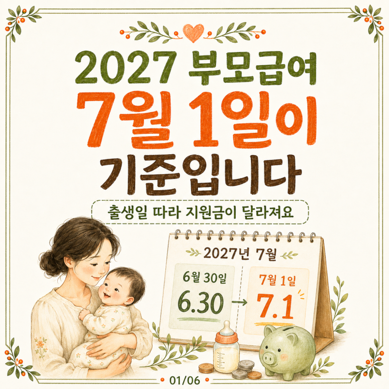 2027 부모급여 개편 예정, 0세·1세 지원금 어떻게 달라질까?