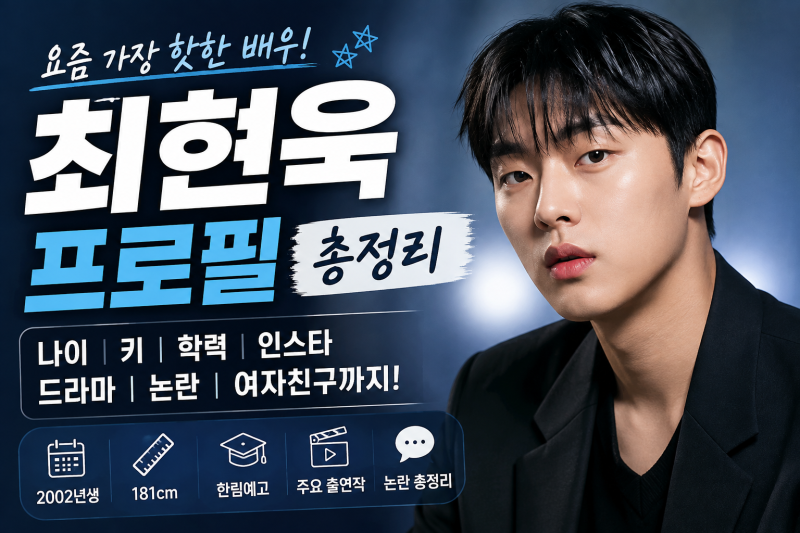최현욱 프로필 총정리｜나이·키·학력·인스타·드라마·논란까지