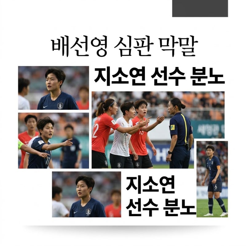 배선영 심판, 지소연 선수에 '생리 막말' 논란! 최신 상황 총정리