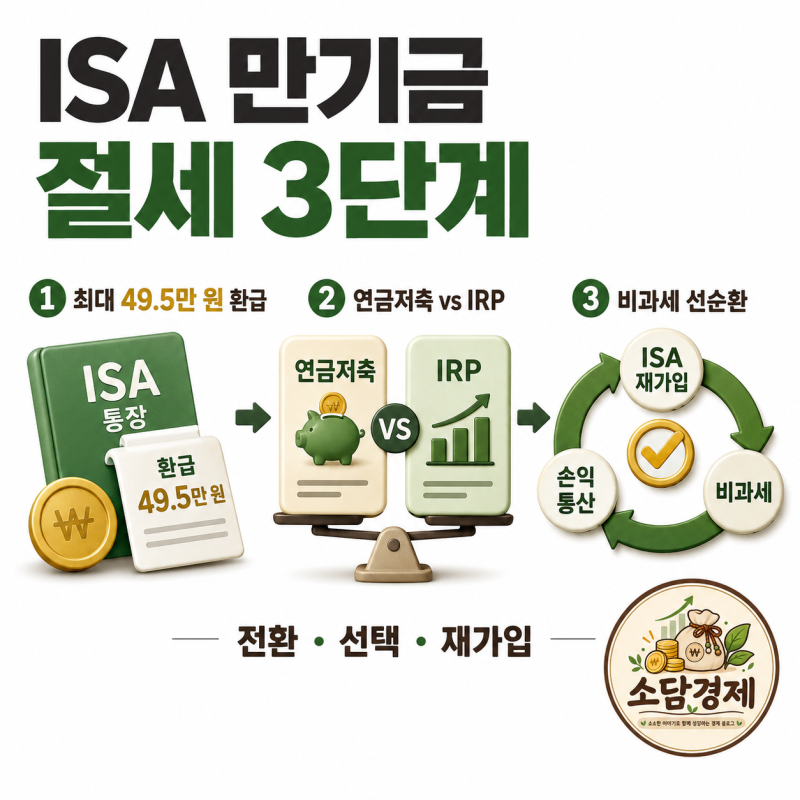 ISA 만기금 옮기고 연말정산 49.5만원 더 받기
