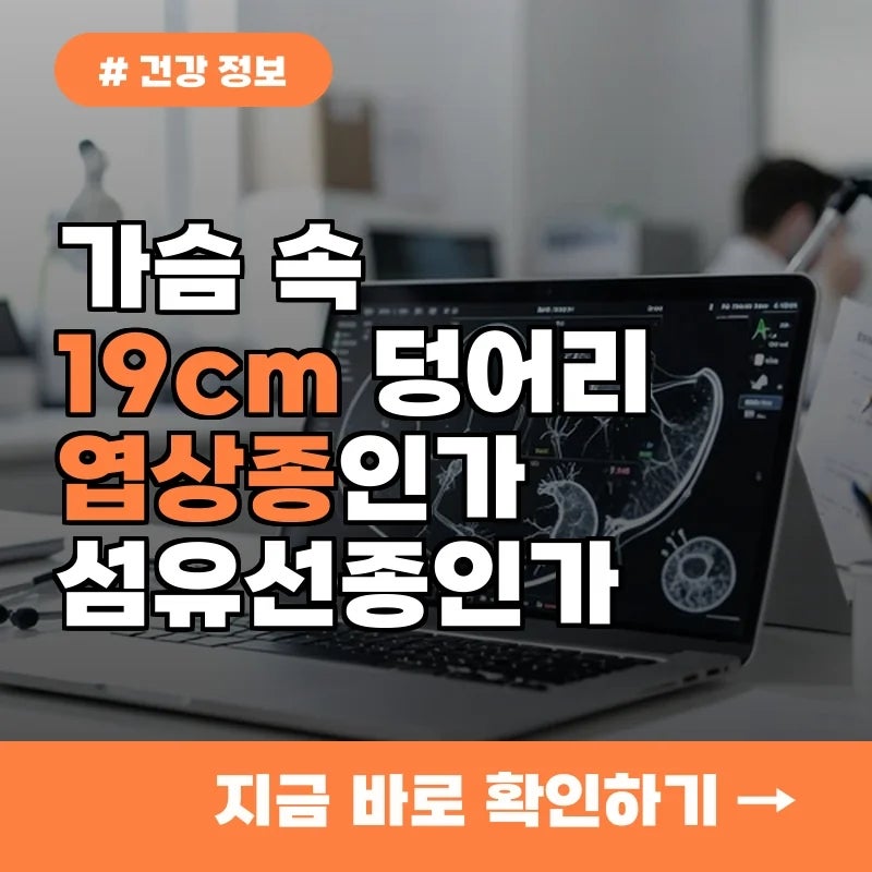 가슴에 생긴 19cm 덩어리의 정체? 엽상종과 섬유선종의 결정적 차이