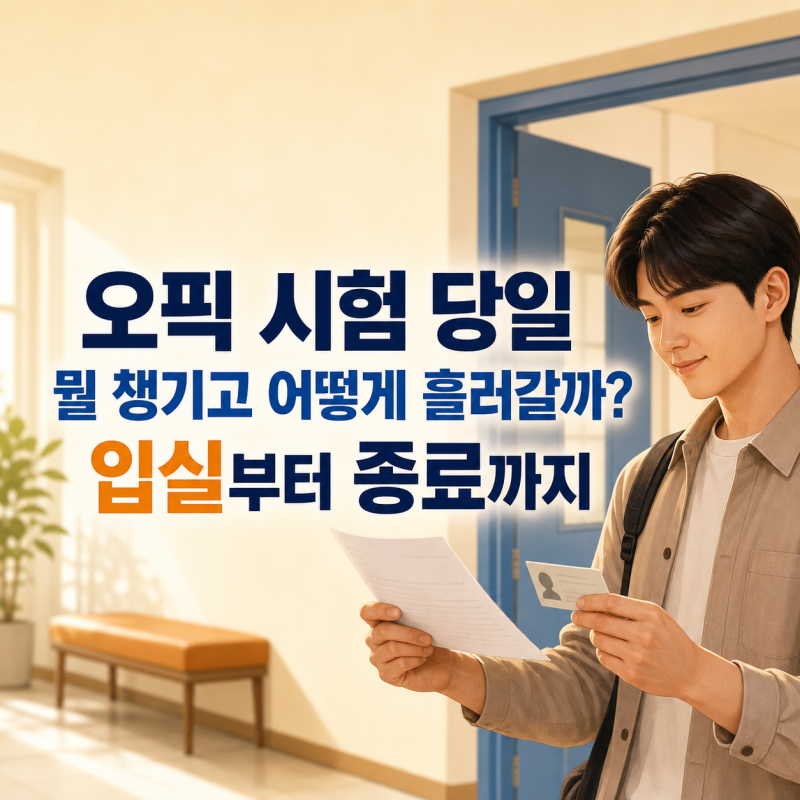 오픽 시험 당일 준비물과 흐름｜입실부터 종료까지 처음 보는 사람용 정리