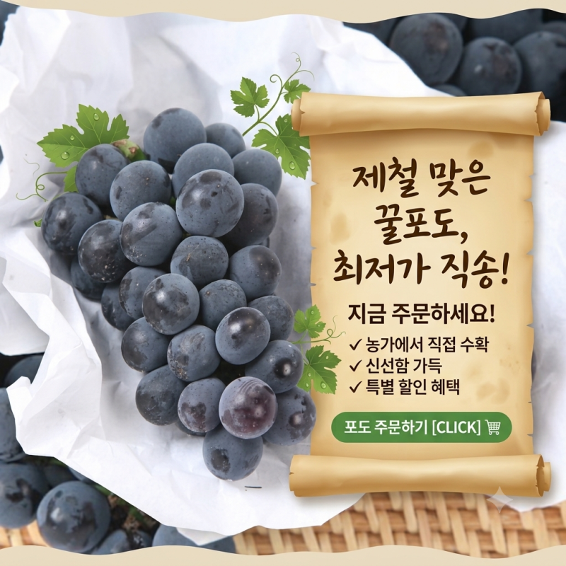 캠벨포도 효능·제철·보관법·맛있는거 고르는 법· 다양한 먹는 레시피 공유!?