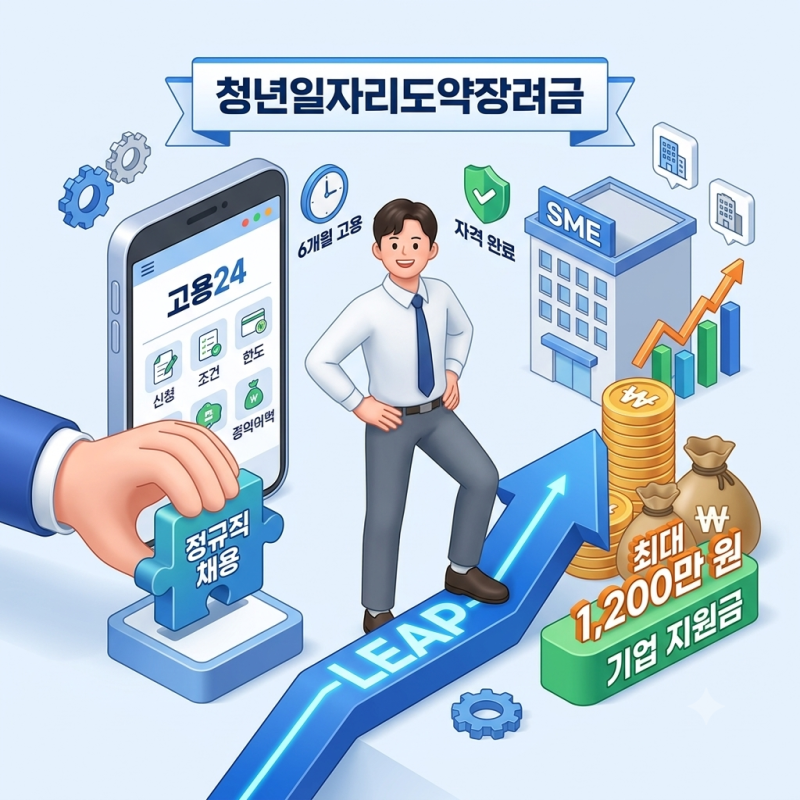 청년일자리도약장려금 기업 지원금 신청 조건 및 한도 총정리