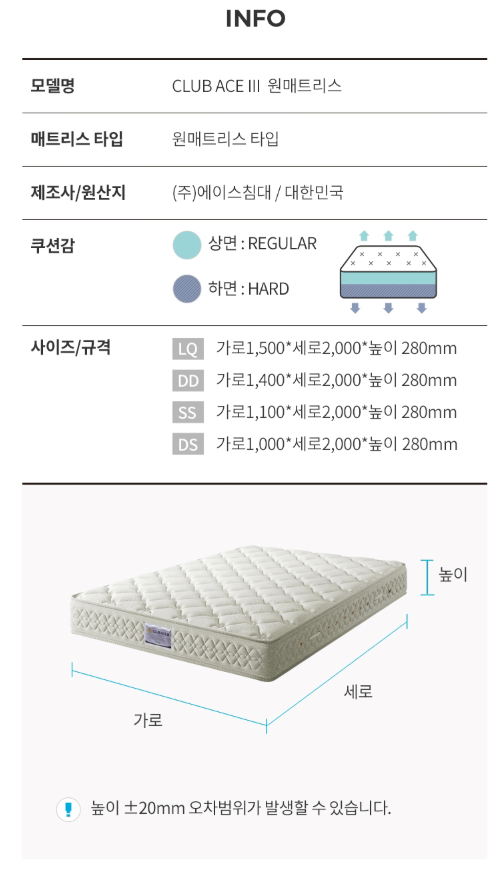 에이스침대 CA3 슈퍼싱글｜원매트리스로 결정한 솔직한 실사용 후기(내돈내산)