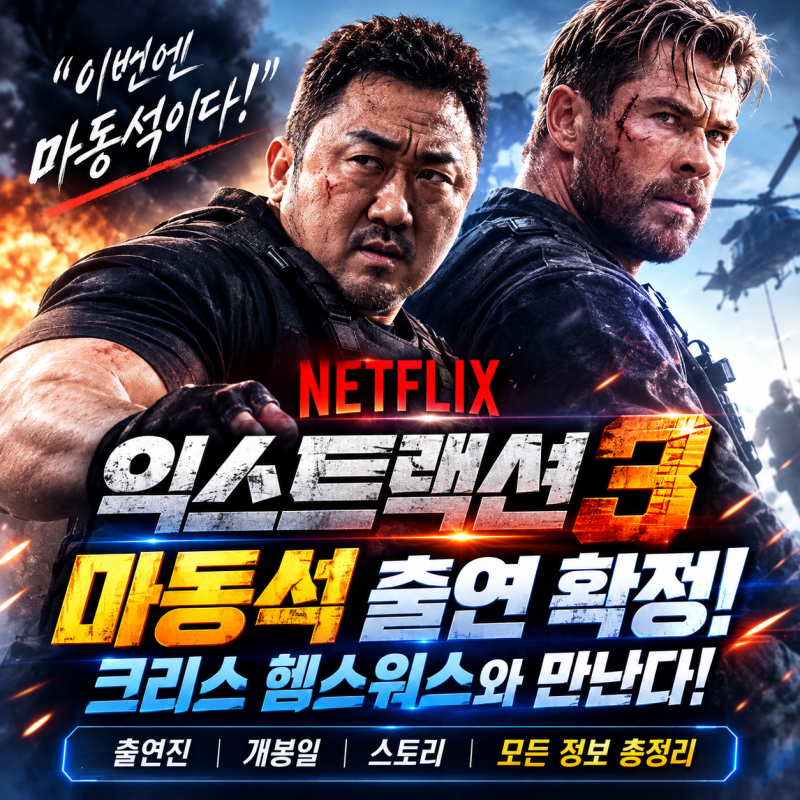 익스트랙션3 마동석 출연 확정, 크리스 헴스워스와 만난다｜출연진·개봉일 총정리