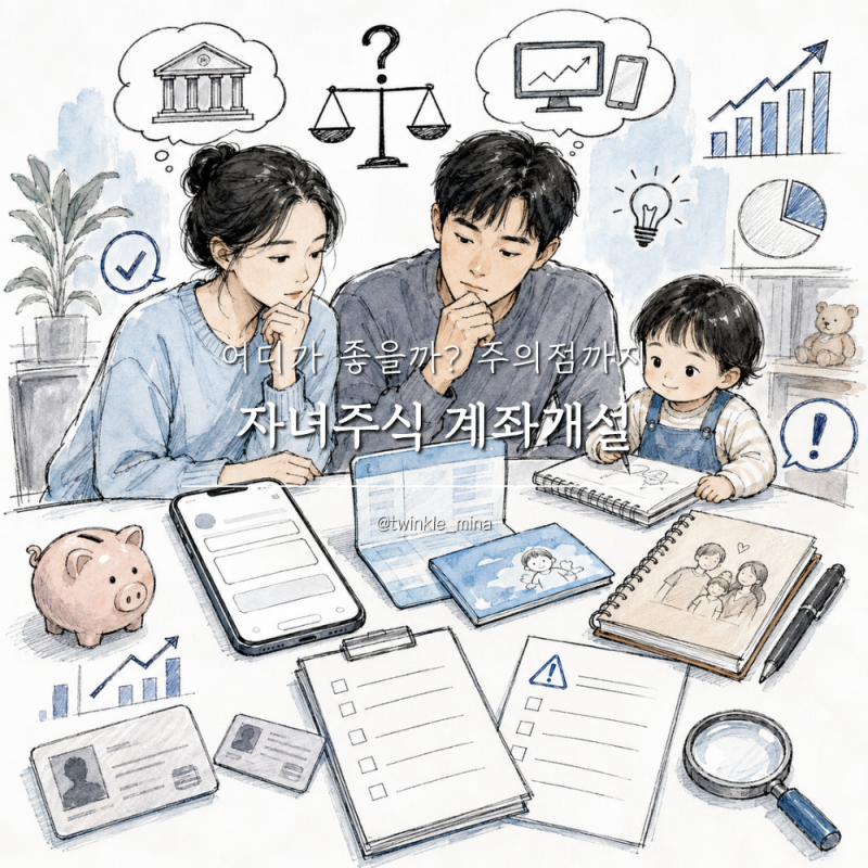 첫 자녀주식 계좌개설 어디가 좋을까? 주의점까지