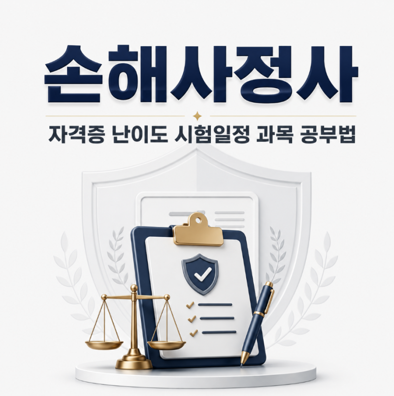 손해사정사 자격증 난이도 시험일정 과목 공부법